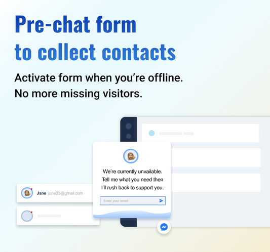Pre-chat form