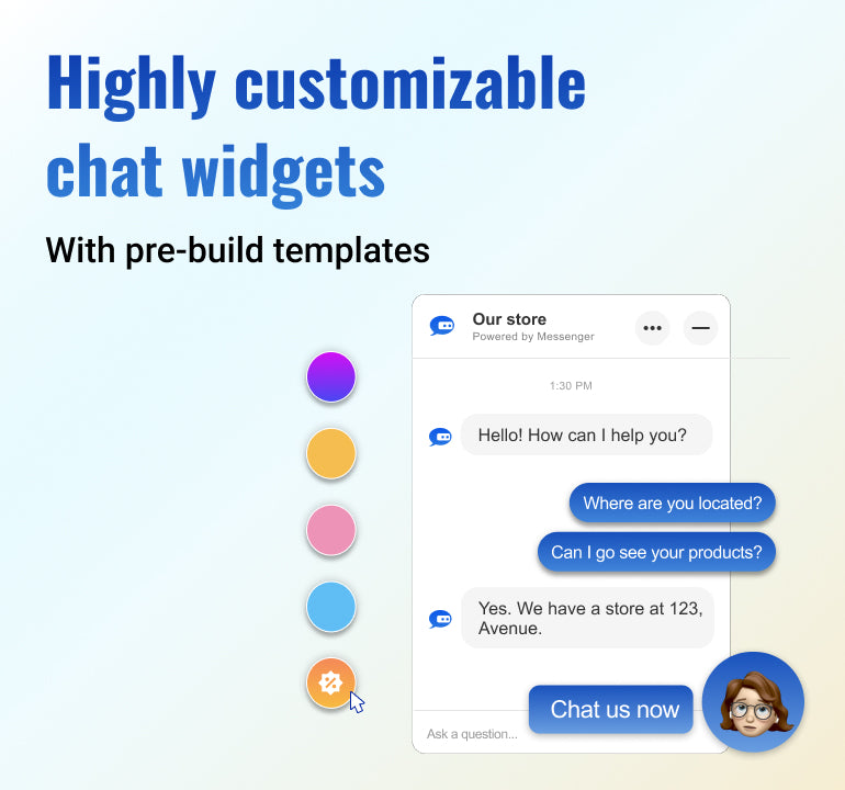 Customizable chat widget